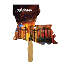 Louisiana State Shape Hand Fan