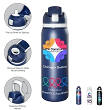 FLEX 27 oz Dual Drink - Model Double Wall Stainless Steel Insulated Bottle