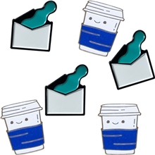 Diestruck Soft Enamel Lapel Pins 1/2 W X 1/2 H