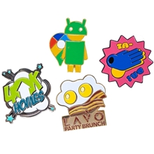 Diestruck Soft Enamel Lapel Pins 1 1/2 W X 1 1/2 H