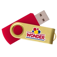 3.0 USB Flash Drive Gold Swivel