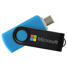 Type - C USB Flash Drive Black Swivel