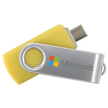 Type - C USB Flash Drive Silver Swivel