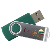 USB Flash Drive Gold Swivel