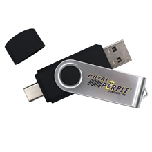 Scottsdale Flash Drive Type A C Silver Swivel