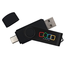 Scottsdale Flash Drive 3.0 Type A C Black Swivel