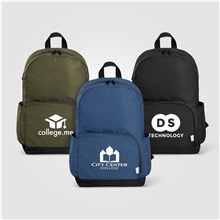 Aurelia rPET Dual Pocket Gold - Zip 15 Inch Laptop Backpack - 20L