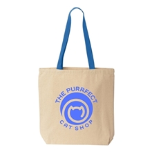 Liberty Bags Natural Tote with Contrast - Color Handles