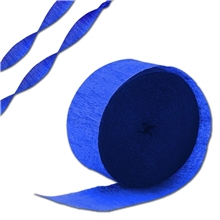 Blue Crepe Paper Streamer