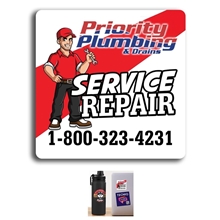 2 x 2 Square Full Color Removable 6 Mil Kiss - Cut Stickers Rounded Corners