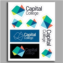 CUSTOMCUT 8 x 10 Full Color Removeable Kiss - Cut Sticker Sheet 6 Mil