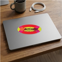 4 x 2 Oval Full Color Removable 6 Mil Kiss - Cut Stickers