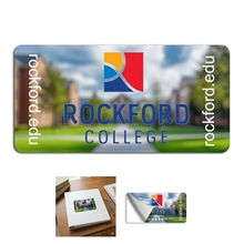 4 x 2 Rectangle Full Color Removable 6 Mil Kiss - Cut Stickers Rounded Corners