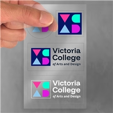 CUSTOMCUT Clear 3 x 5 Full Color Removeable Kiss - Cut Sticker Sheet 6 Mil