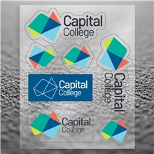 CUSTOMCUT Clear 8 x 10 Full Color Removeable Kiss - Cut Sticker Sheet 6 Mil