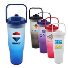 Halcyon(R) 30 oz Recycled Ombre Tumbler with Carrying Handle, Full Color Digital