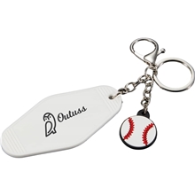 Baseball Motel Keychain