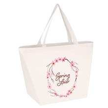 Non - Woven Budget Shopper Tote Bag - Flowers