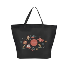 Two - Tone Heat Sealed Non - Woven Tote Bag - Christmas