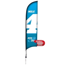 13 Premium Razor Sail Sign Kit (Double - Sided with Ground Spike)