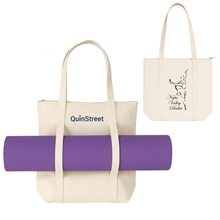 Poly - Cotton Canvas Zippered Yoga Tote