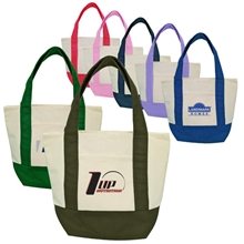 Mini 2- Tone Poly - Cotton Canvas Boat Tote