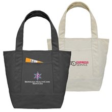 Mini Solid Color Poly - Cotton Canvas Boat Tote