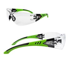 Sporty Rimless Wrap - Around Safety Glasses with Soft Nose Piece