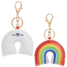 Rainbow Leather Keychain