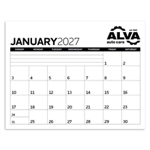 Triumph(R) Calendars Small Monthly Desk Pad - Black White Calendar