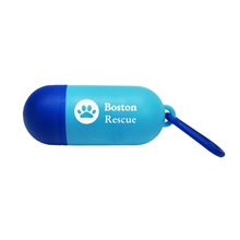 Two - Toned Capsule Shaped Pet Bag Dispenser - 1 Color Imprint