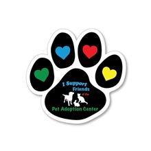 5 Paw Shaped Decal