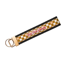 1.25 X 5 Sublimated Key Strap with Gold - Colored Hardware
