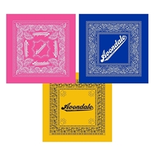 Solid Colored Bandana with Screen Print