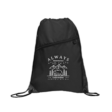 Gemma Recycled Slant Zipper Drawstring Bag
