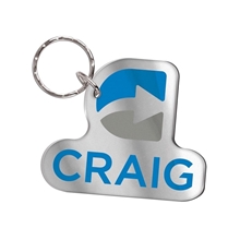 Custom Shape Acrylic Key Ring - Metallic - up to 3 sq. inches
