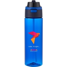 Ella 24 oz rPET Flip Straw Bottle