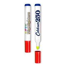 Brite Spots(R) Patriotic Fluorescent Highlighter with White Barrel Full Color Decal - USA Made