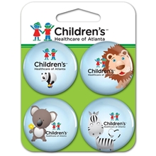 Carded Buttons - 3x4 4- Pack - 1.25 Buttons