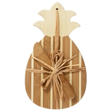 Pineapple Charcuterie Board with Spreader Knife Gift Set