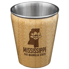 Mississippi State Bamboo and Stainless Steel Shot Glass