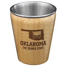 Oklahoma State Bamboo and Stainless Steel Shot Glass