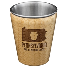 Pennsylvania State Bamboo and Stainless Steel Shot Glass