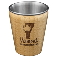 Vermont State Bamboo and Stainless Steel Shot Glass