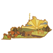 Kentucky State Shaped Serving and Cutting Board with Artwork by Summer Stokes