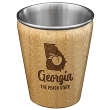 Georgia State Bamboo and Stainless Steel Shot Glass