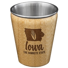 Iowa State Bamboo and Stainless Steel Shot Glass