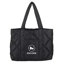 Quilted Puffer Nylon Tote
