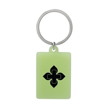 Eco Silicone Glow in the Dark Keychains - Rectangle