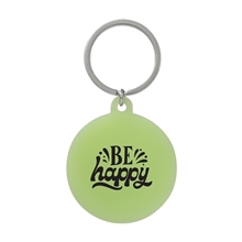 Eco Silicone Glow in the Dark Keychains - Round